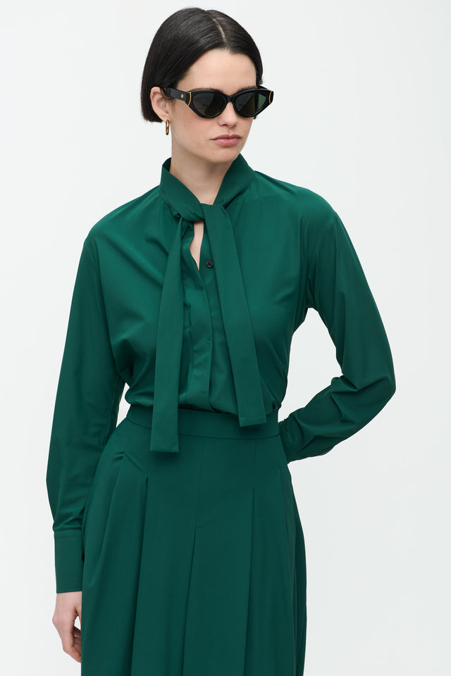 Magda Blouse Technical Jersey | Green