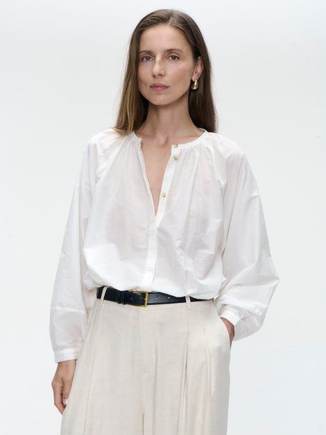 Kenta cotton blouse | White