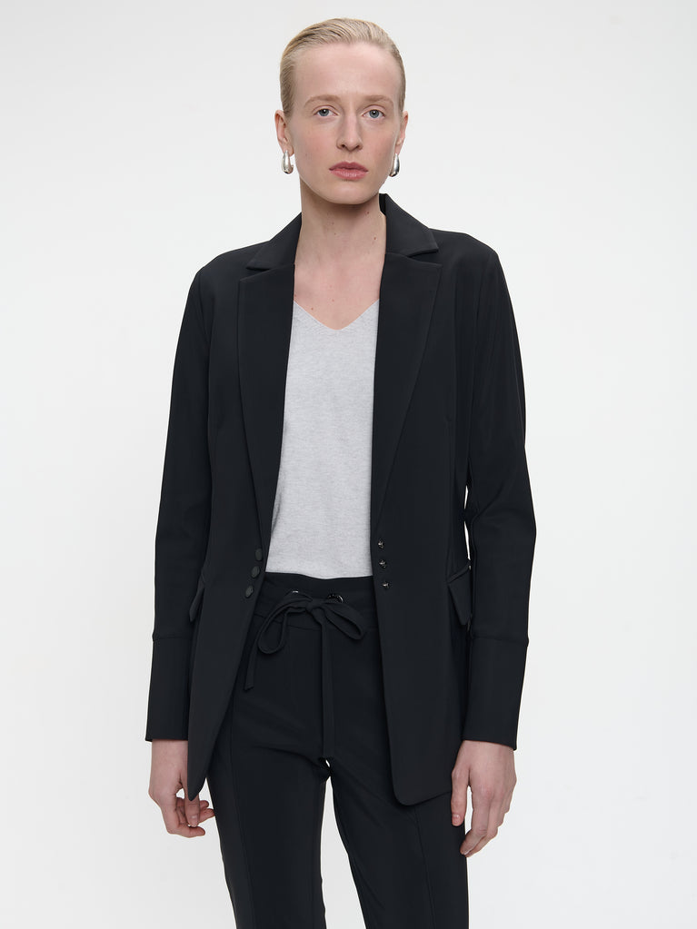Viena blazer bonded tech jersey | Black