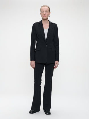 Viena blazer bonded tech jersey | Black