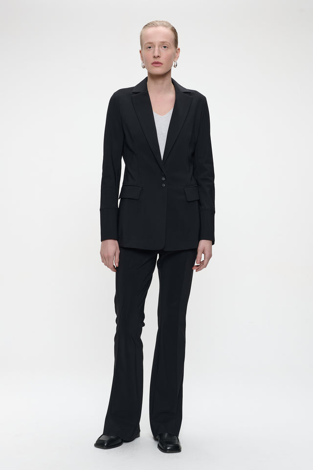 Viena blazer bonded tech jersey | Black