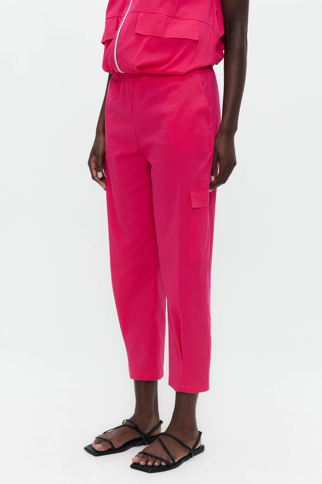 Ubino cotton poplin pants | Fuxia