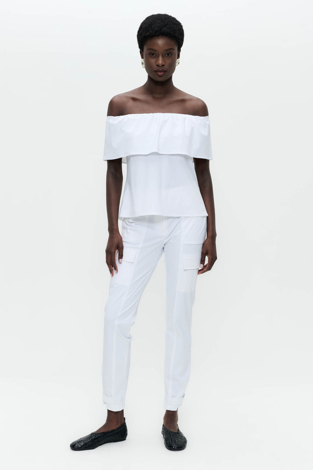 Diane top technical jersey | White