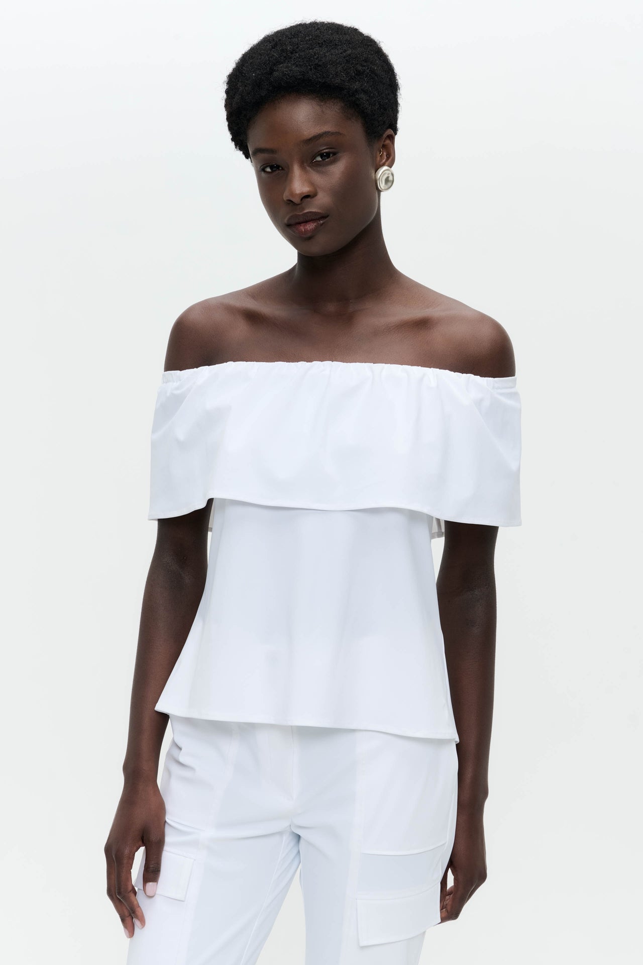 Diane top technical jersey | White