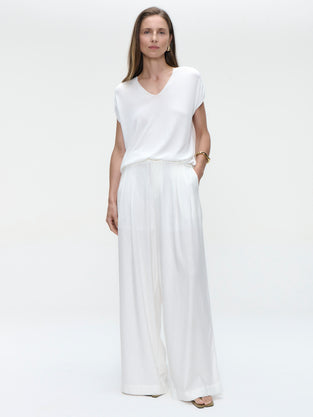 Takara linen mix pants | White