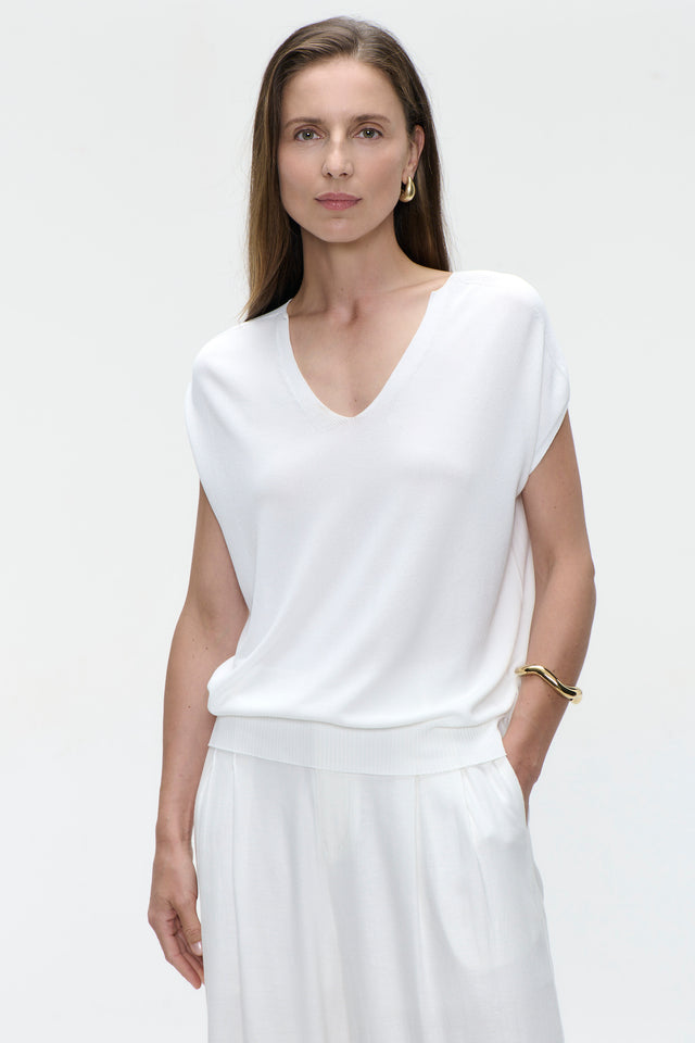 Viscose seamless Top 3023 | Bianco