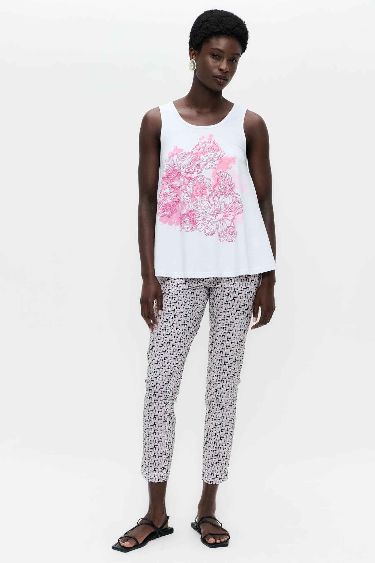 Cotton summer top T510 | White