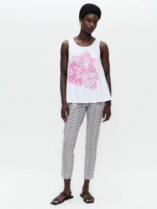 Cotton summer top T510 | White