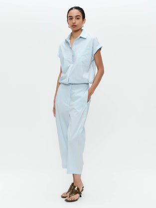 Renate poplin blouse | Light Blue