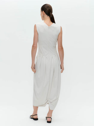 Jacklin strech technical jersey dress | Sand
