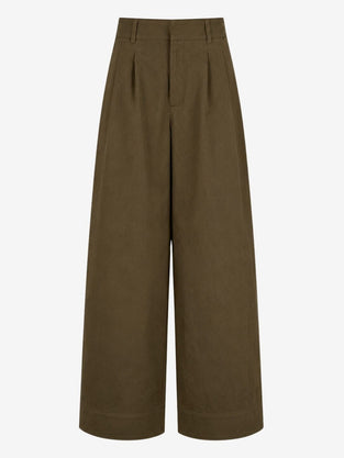 Harlow cotton fancy pants | Brown
