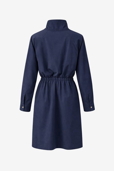 Alba poplin midi dress | Dark Blue