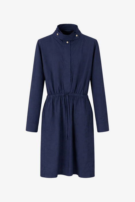 Alba poplin midi dress | Dark Blue