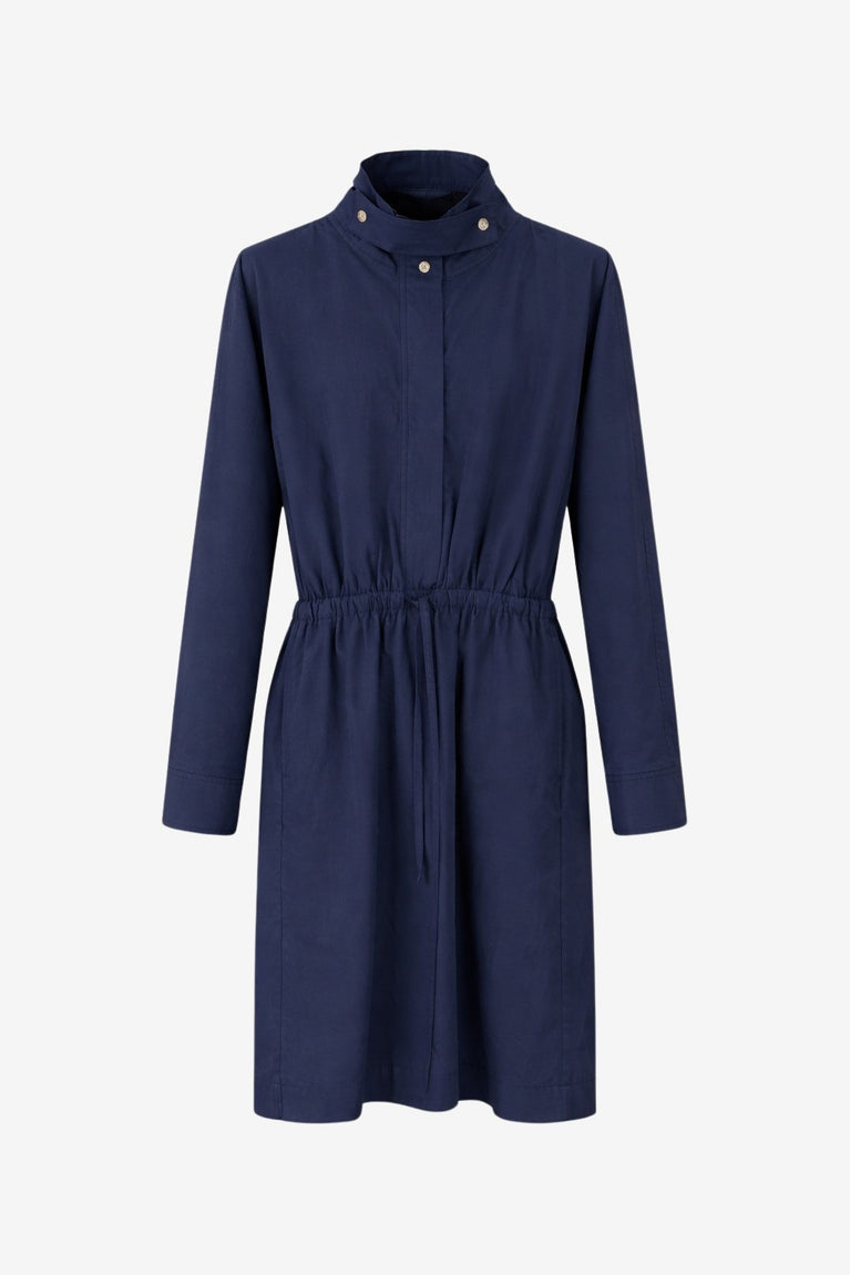 Alba poplin midi dress | Dark Blue