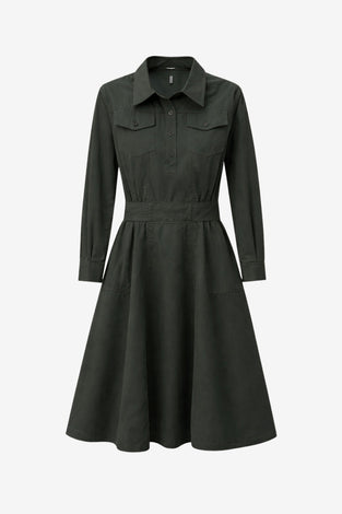 Amara polon shirt dress | Anthracite