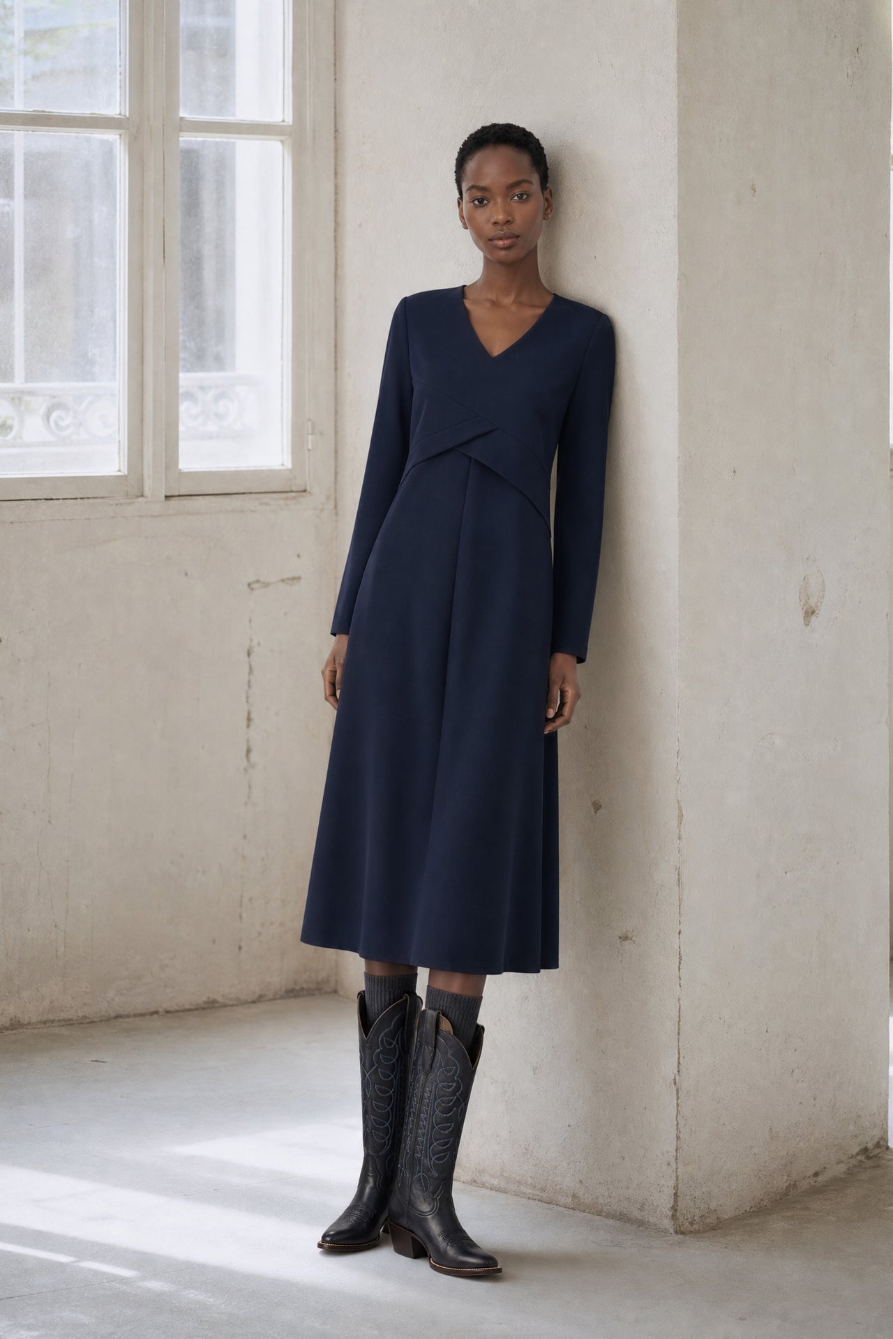 Anita dress technical jersey | Blue