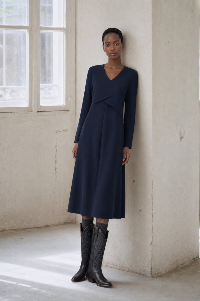 Anita dress technical jersey | Blue