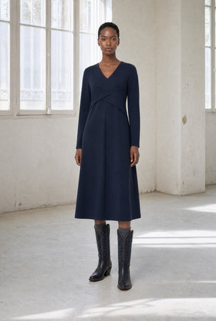 Anita dress technical jersey | Blue