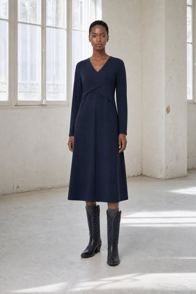 Anita dress technical jersey | Blue