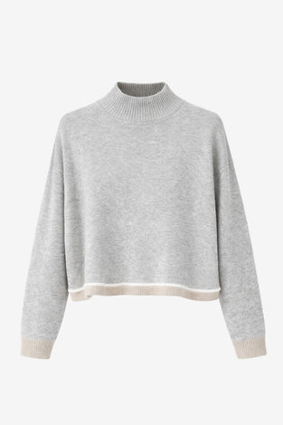 Cashmere blend sweater 26555 | Grey Melange