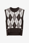 Vest with rhomboids 3007 | Brown