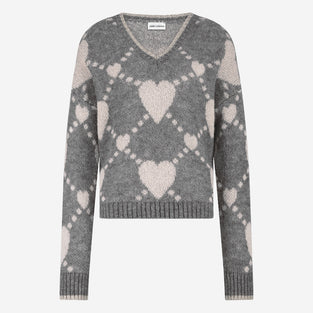 Hearts Pullover H23379 | Grey