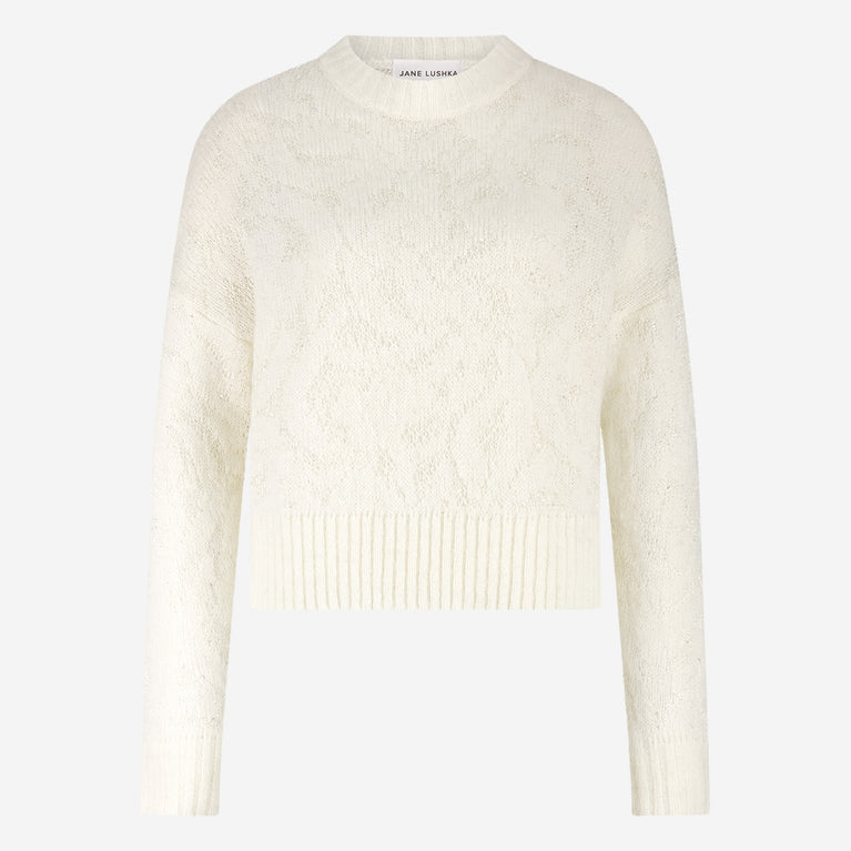 Pullover shiny alpaca H24423 | Ecru