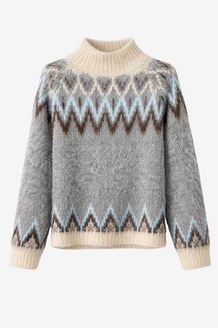 Brushed winter pullover H26001 | Grey