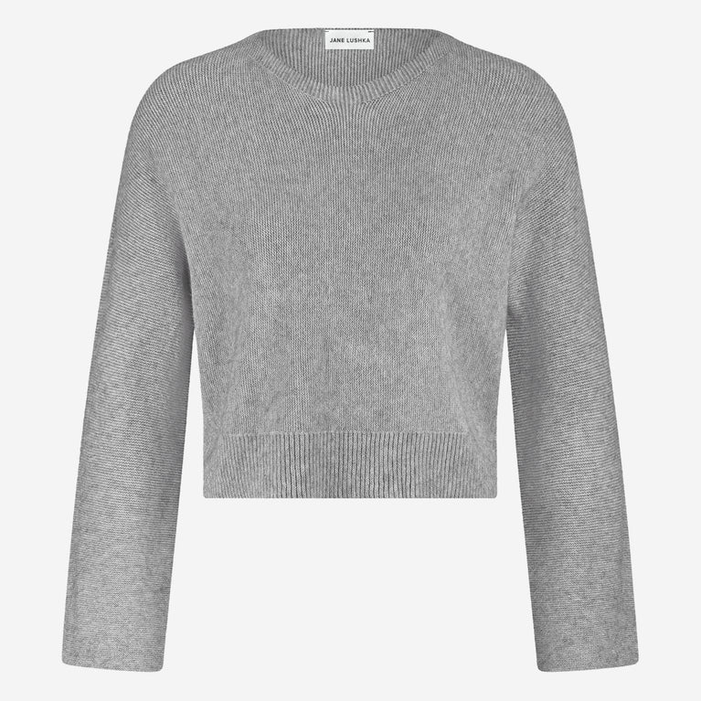 Pullover seamless viscose NB2167 | Grey Melange