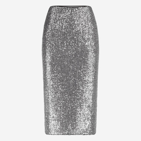 Dionisia sequins skirt uni | Silver Shiny