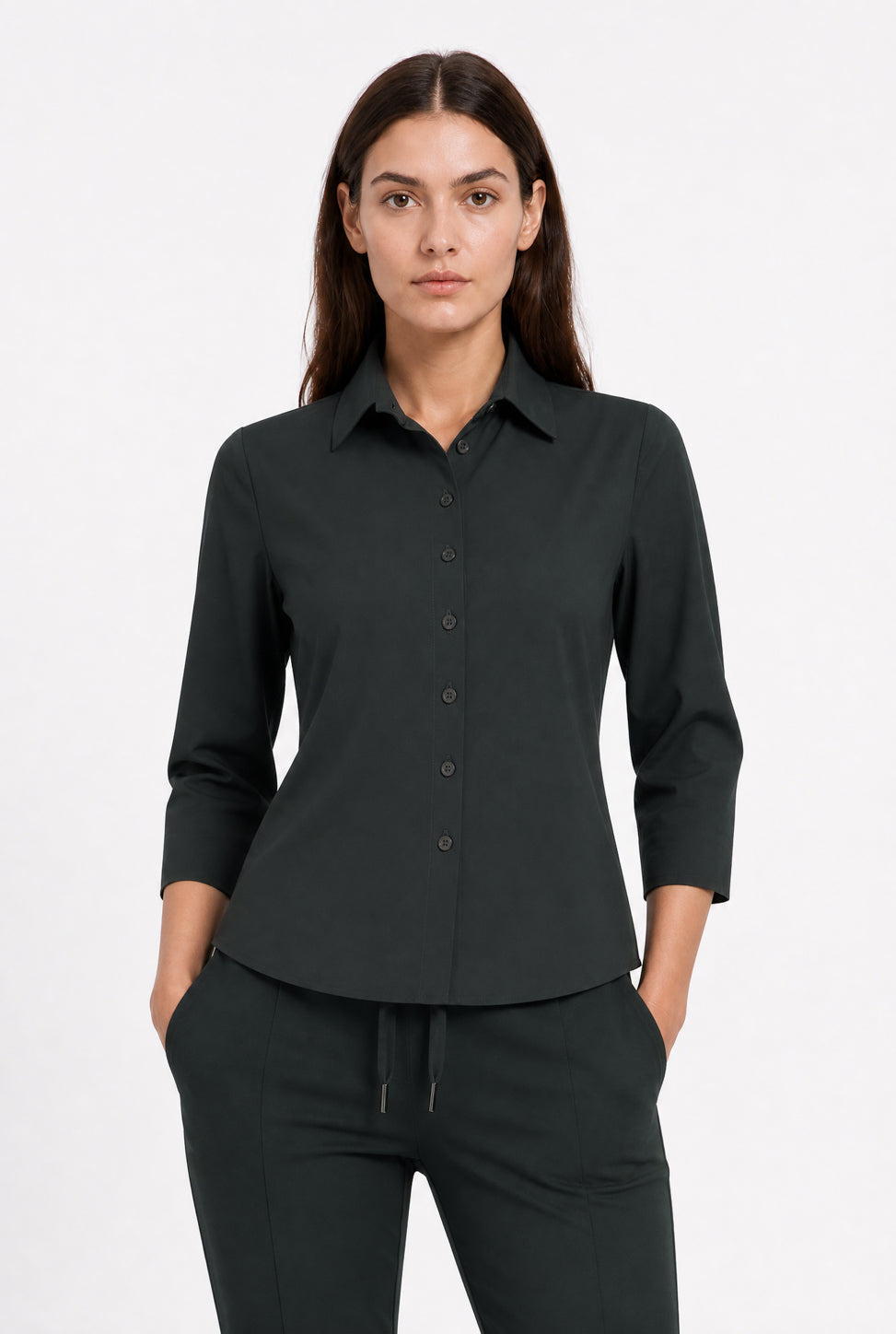 Blouse Betty Easy Wear Technical Jersey | Grigio Notte
