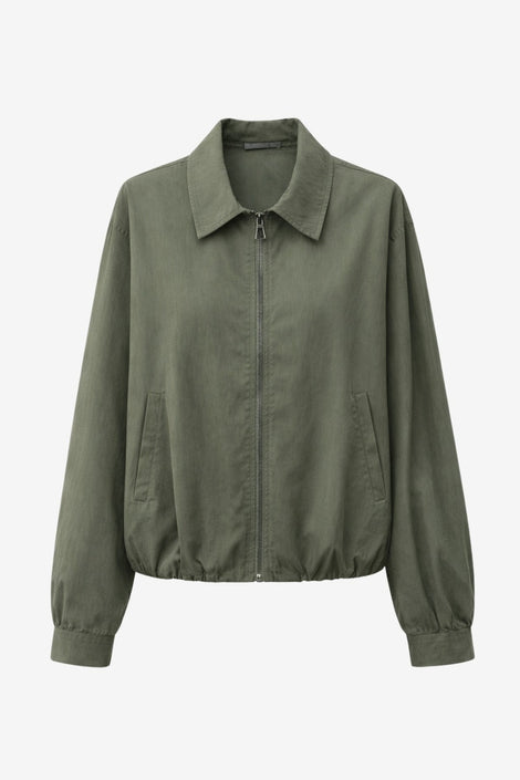 Blaze pleated bomber jacket | Army