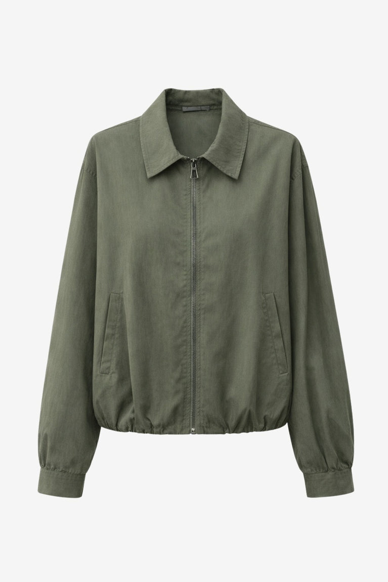 Blaze pleated bomber jacket | Army