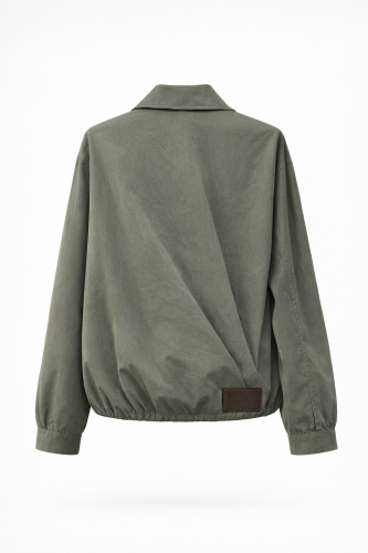 Blaze pleated bomber jacket | Army
