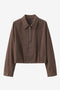 Blaze pleated bomber jacket | Dark Brown