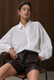 Adelina cotton oversized blouse | White