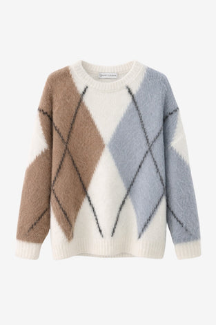 Brushed rombo Pullover H25205 | Off White