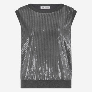 Pallino sequins top | Silver