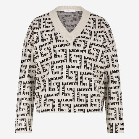 Baker logo pullover | White Black