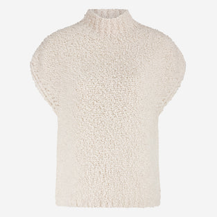 Coarse Boucle vest | Off White