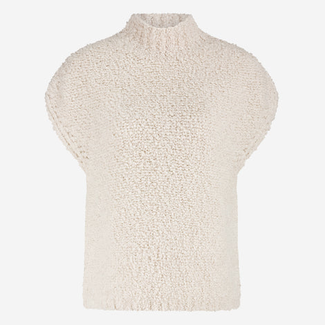 Coarse Boucle vest | Off White