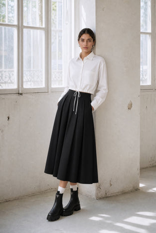 Carmen blouse technical jersey | White
