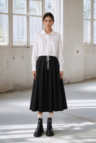 Carmen blouse technical jersey | White