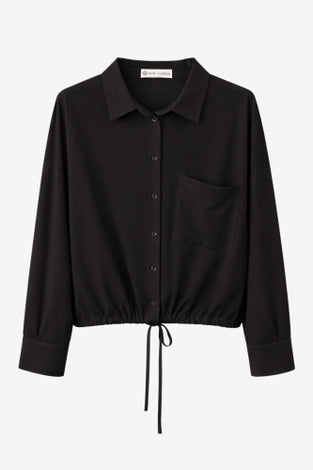 Carmen blouse technical jersey | Black