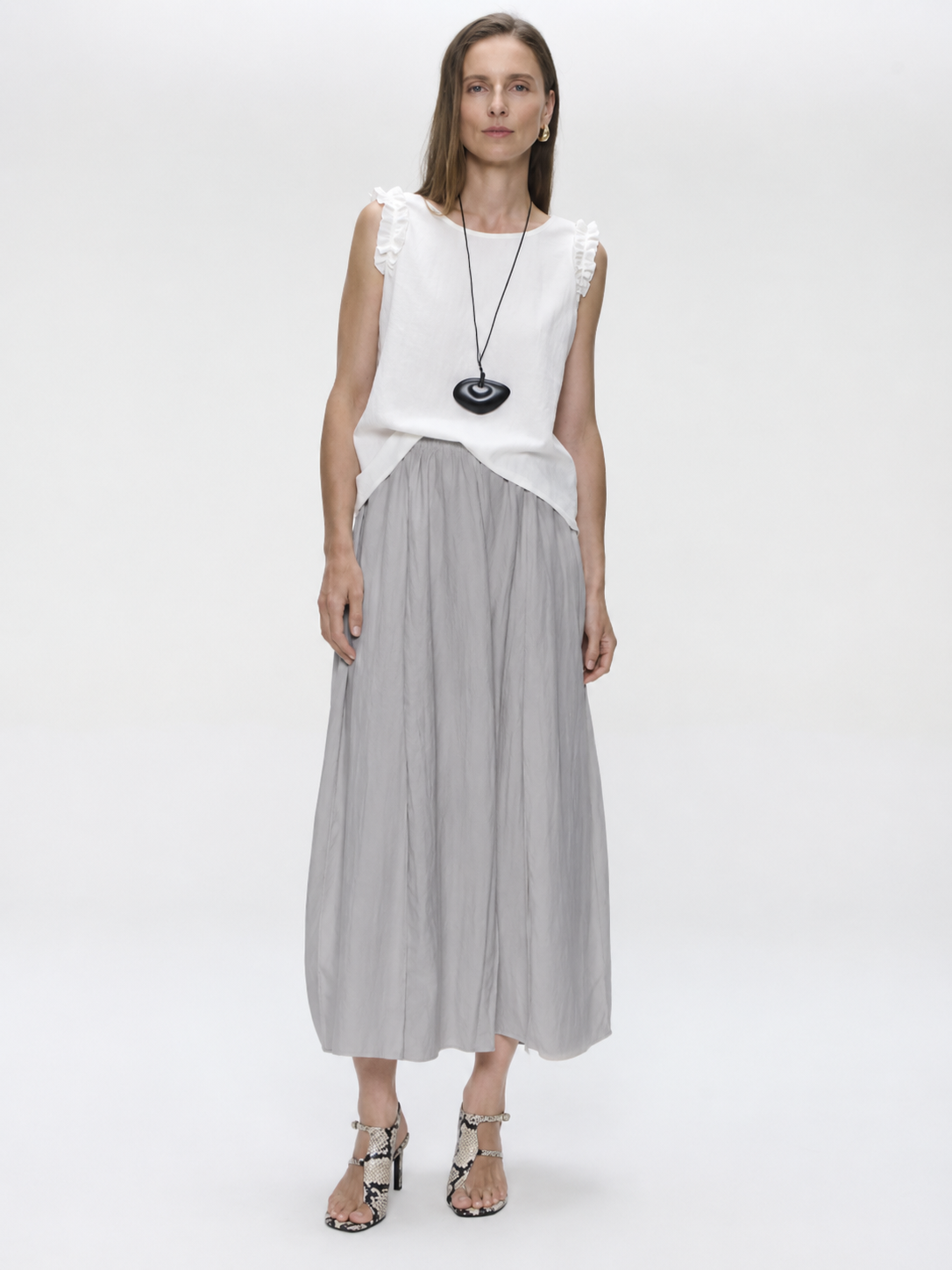 Mariko viscose skirt | Grey