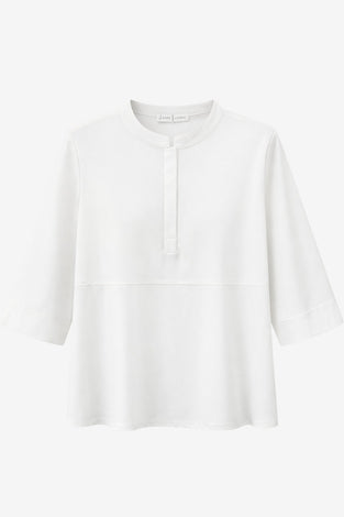 Damiana stretch technical jersey top | White