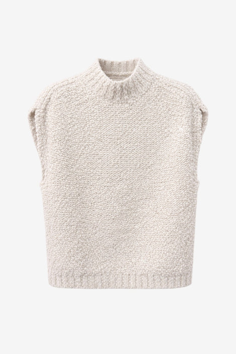 Coarse Boucle vest | Off White