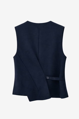 Colette back details gilet | Dark Blue