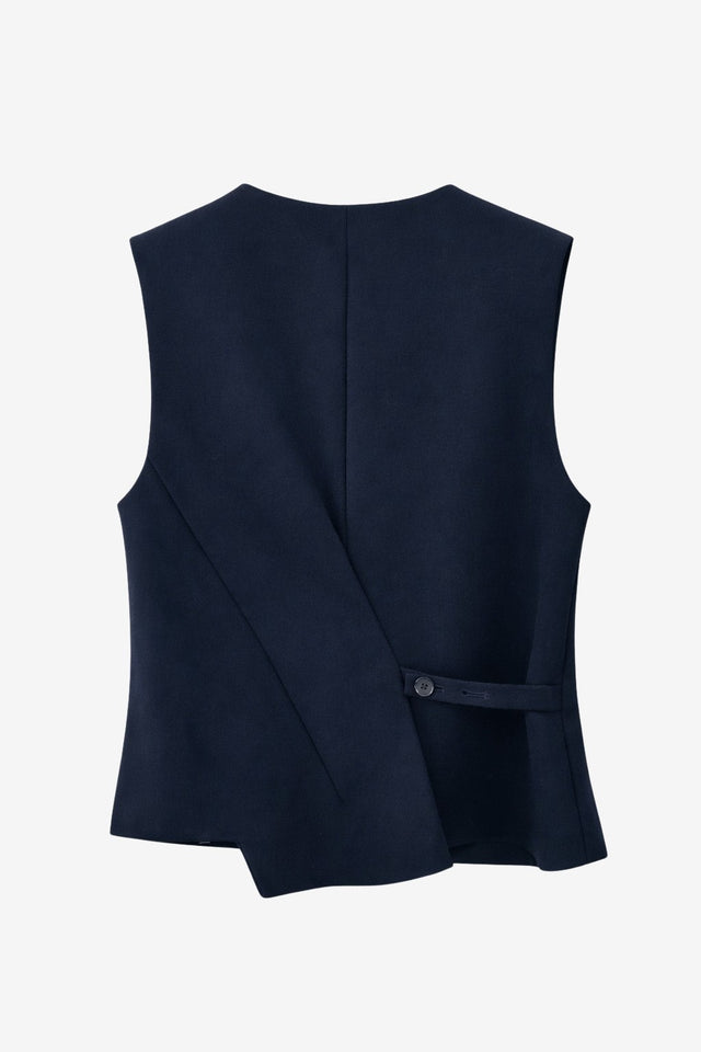 Colette back details gilet | Dark Blue