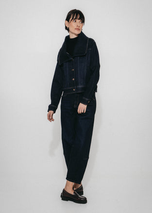 Dramak denim fancy jacket | Dark Blue